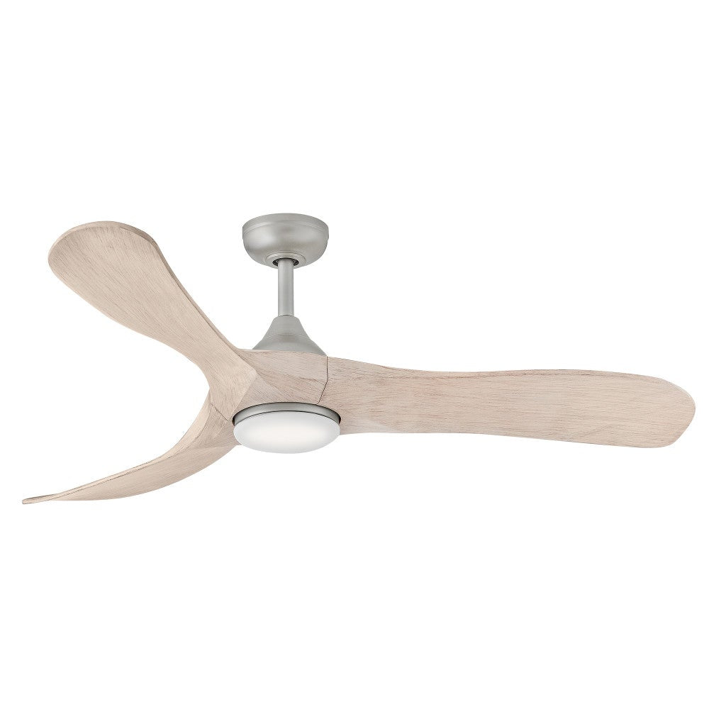 Luminaire intelligent à DEL Hinkley Lighting 903856FBN-LDD Swell Ventilateur  en nickel brossé / frêne blanchi