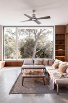 Faro Barcelona 33482UL Winche Ceiling Fan in Chrome/Brown