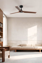 Faro Barcelona 33809-US Heywood Ceiling Fan in Black/Walnut
