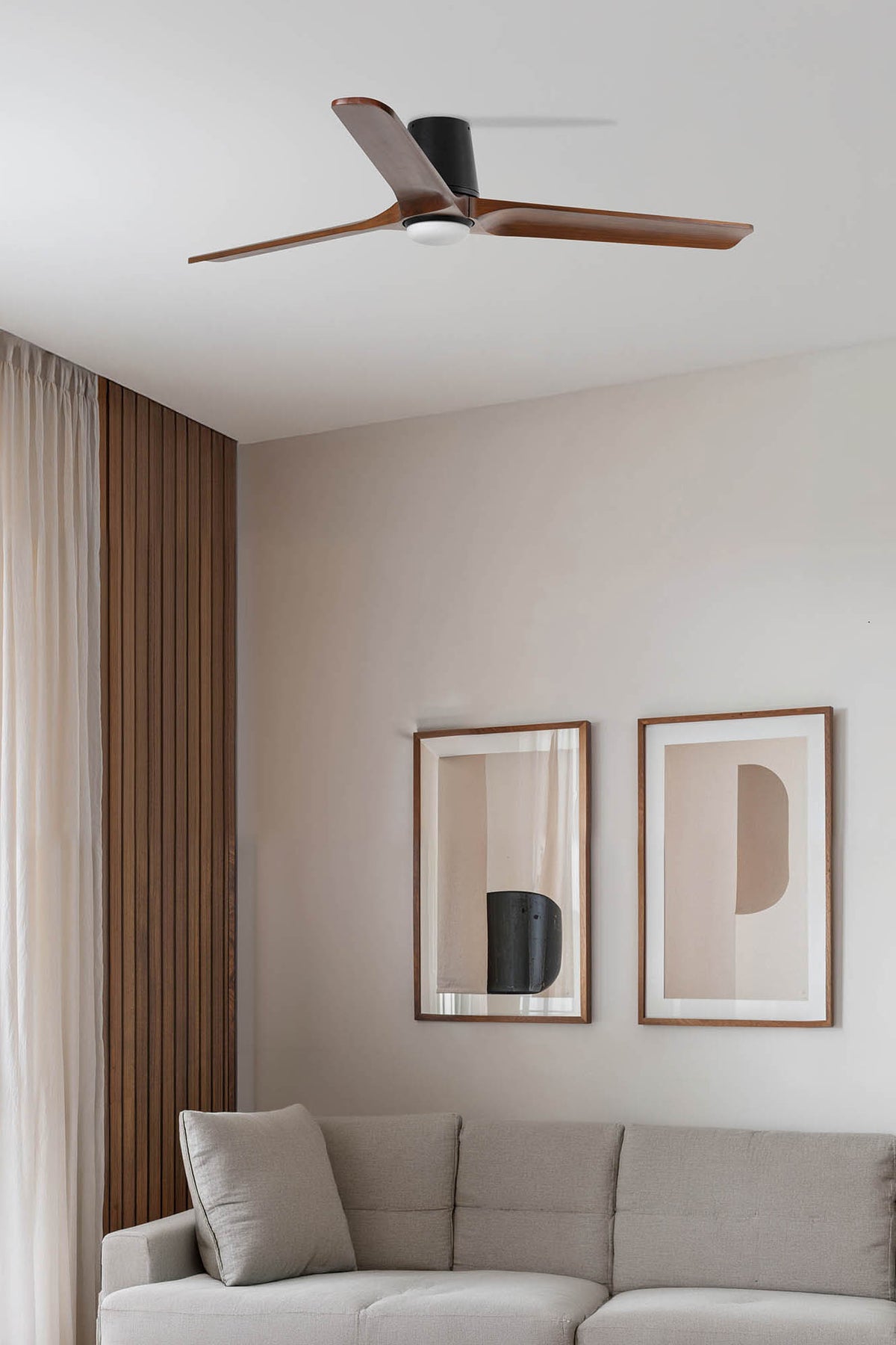 Faro Barcelona 338391T-US Heywood Tub Ceiling Fan in Black/Walnut