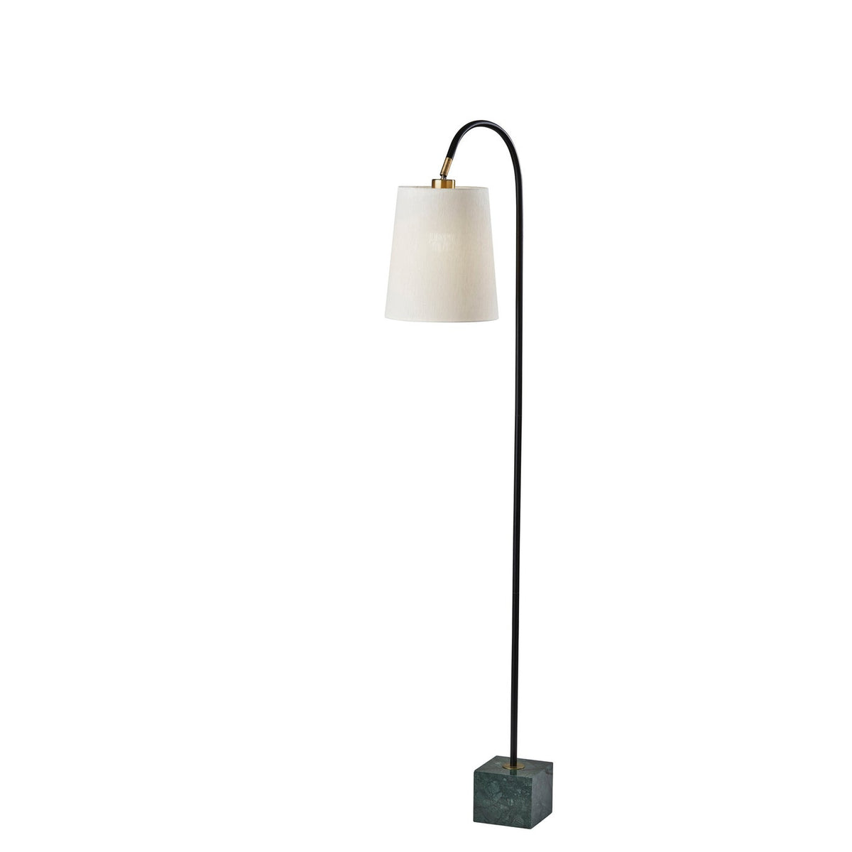 Adesso Home - 3399-01 - Floor Lamp - Hanover - Black W. Antique Brass Accent