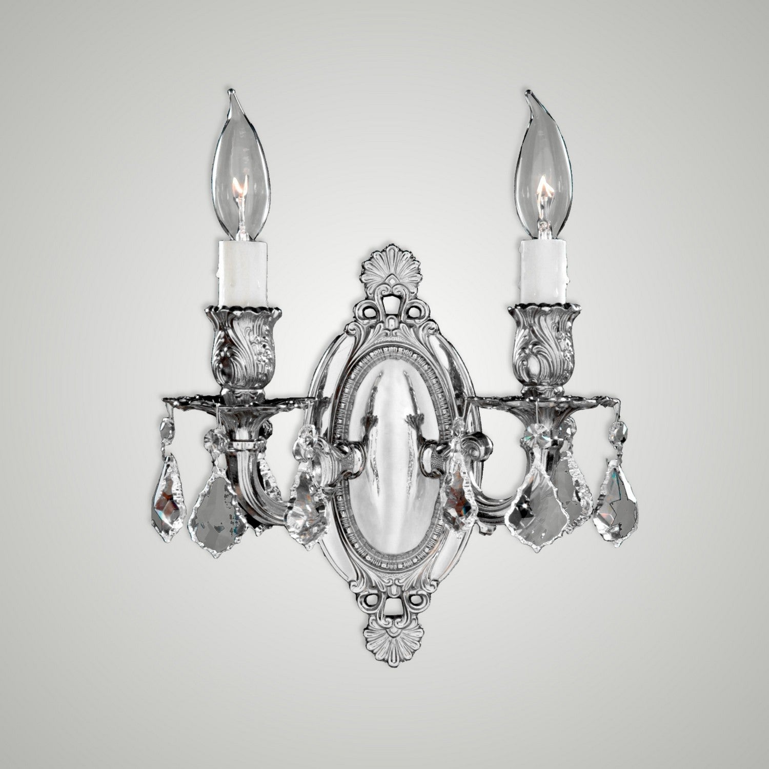 Brass and Crystal Wall Sconce WS9412