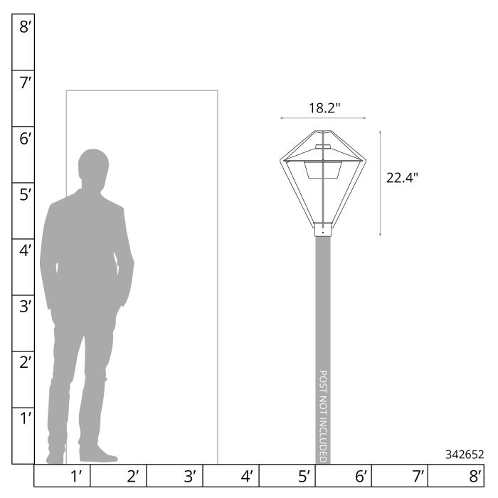 Lampe de poteau Hubbardton Forge 342652 Stellar Dark Sky Friendly