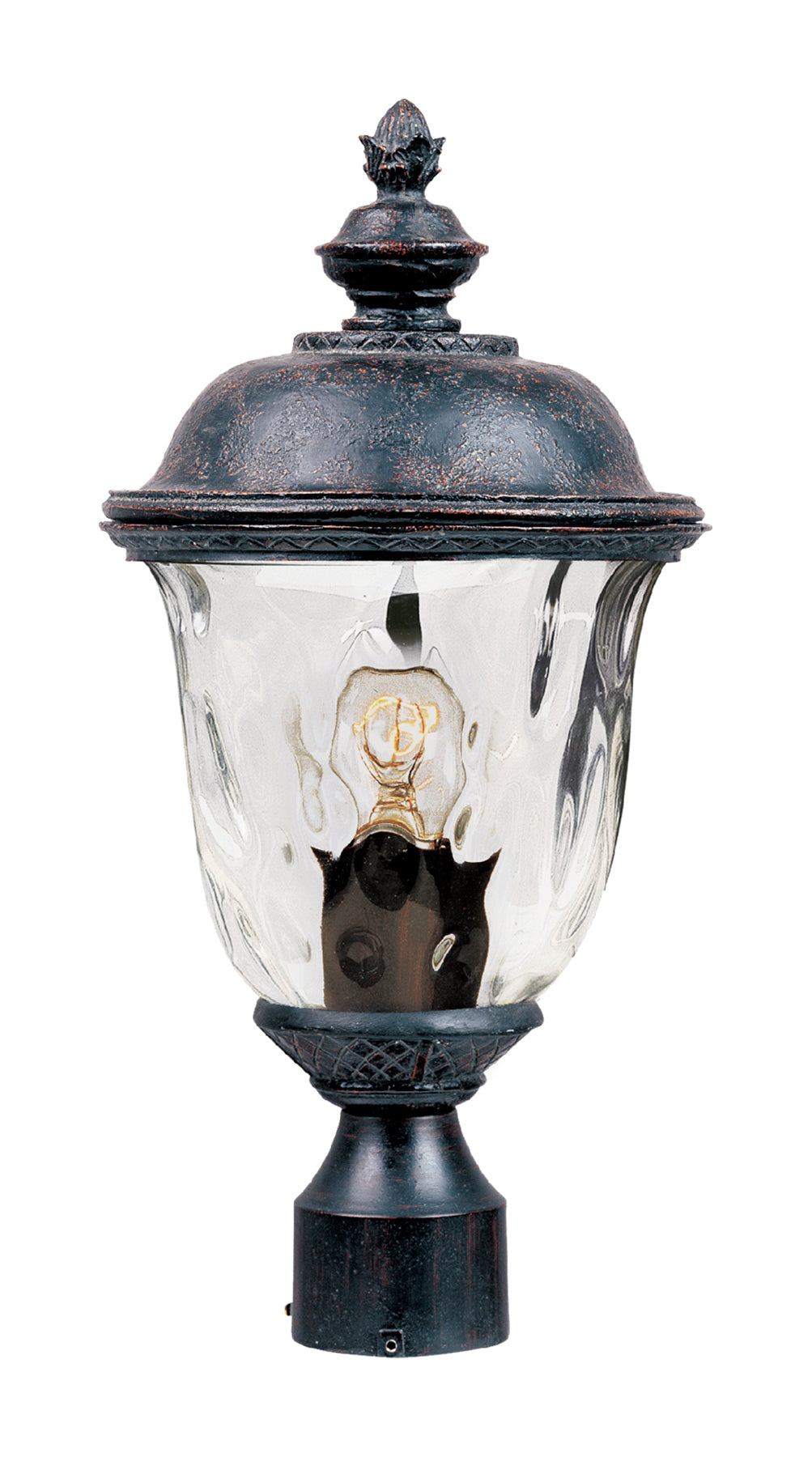 Lanterne extérieure sur poteau Maxim Lighting 3426WGOB Carriage House DC 1-LT, couleur bronze oriental