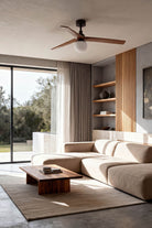 Faro Barcelona 342771B-US Klim Ceiling Fan in Black/Walnut