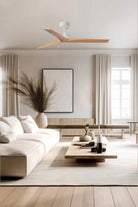 Faro Barcelona 34280-US Klim Ceiling Fan in White/Pine