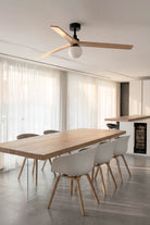Faro Barcelona 342821B-US Klim Ceiling Fan in Black/Pine
