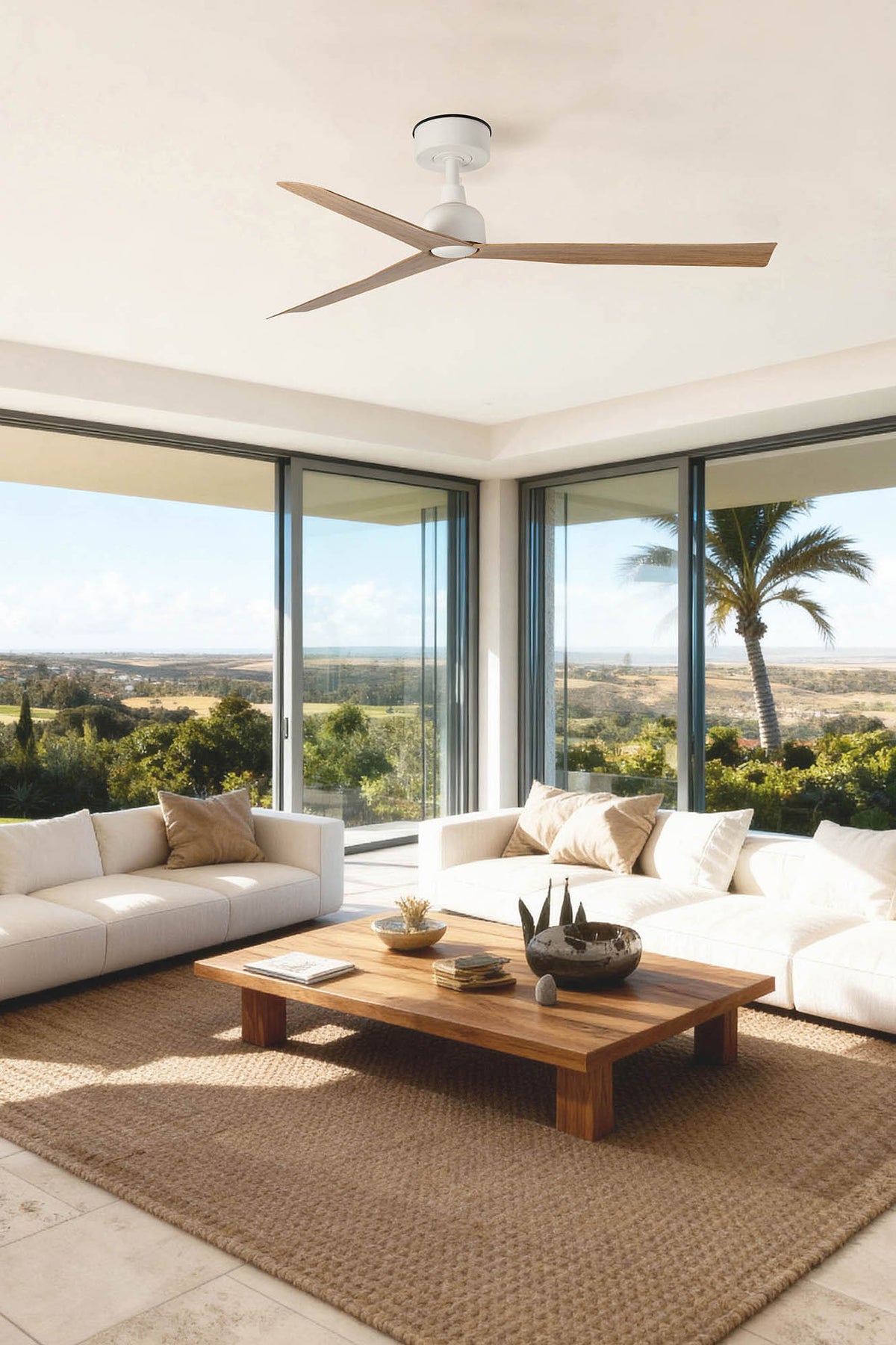 Faro Barcelona 34370-US Marine Ceiling Fan in White/Oak