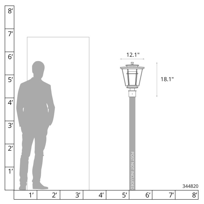 Hubbardton Forge 344820 Beacon Hall Outdoor Post Light