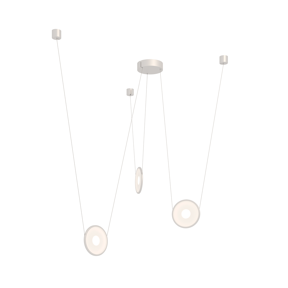 Pièce de monnaie Sonneman 3473.77W-S3 YO Suspendu en anodisé naturel