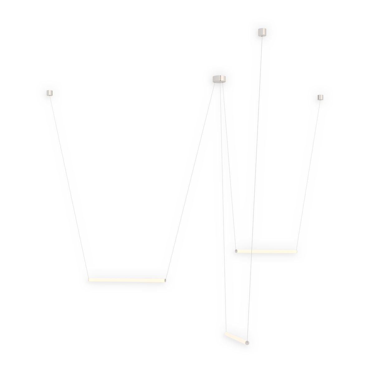 Sonneman 3475.77WS-0-0-3 ans Linea Suspendu en anodisé naturel