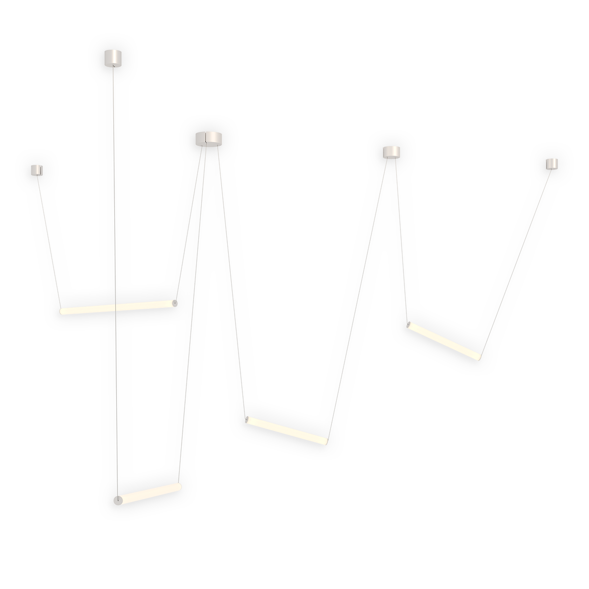 Sonneman 3475.77WS-2-0-2 ans Linea Suspendu en anodisé naturel