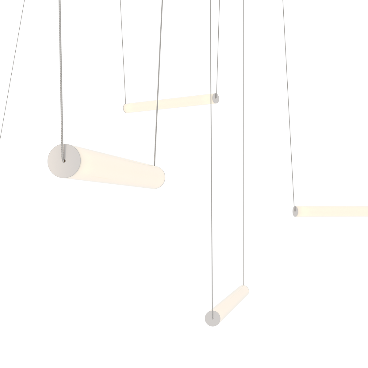 Sonneman 3475.77WS-3-2-0 YO Linea Suspendu en anodisé naturel