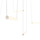 Sonneman 3475.77WS-3-2-0 YO Linea Suspendu en anodisé naturel