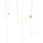 Sonneman 3475.77WS-6-0-0 YO Linea Suspendu en anodisé naturel