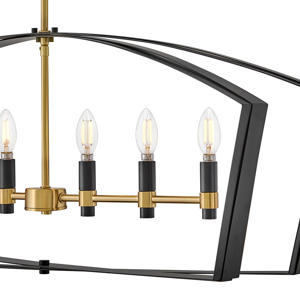 Lark 83645BK Sammi Linear Chandelier in Black