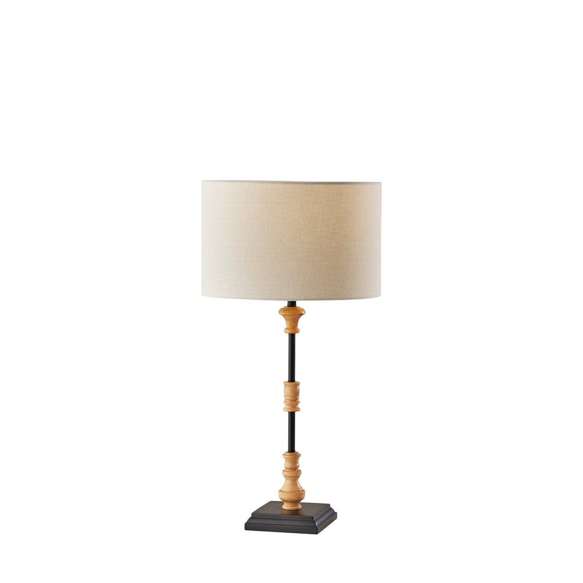 Adesso Home - 3503-12 - Table Lamp - Fremont - Black W. Natural Wood Finished Resin Accents