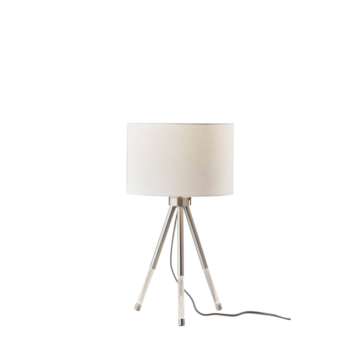 Adesso Home - 3548-22 - Table Lamp - Della - Brushed Steel W. Clear Acrylic Light Up Legs