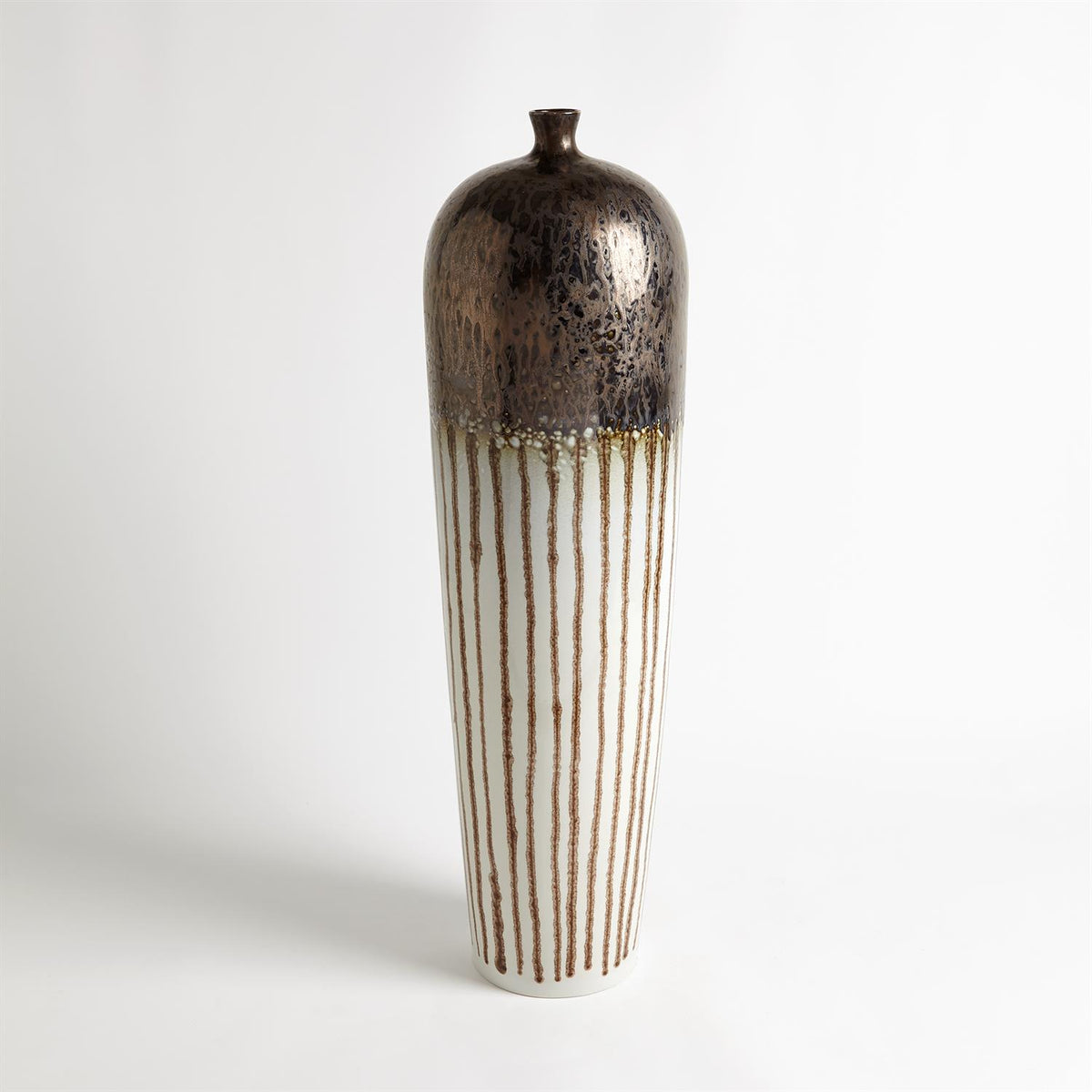 Reactive Bronze Stripe Vessel