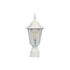 Lanterne d'extérieur sur poteau Maxim Lighting 3001CLWT Builder Cast, blanche