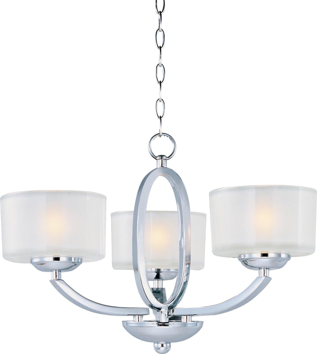 Maxim Lighting 19041FTPC Elle Semi Flush Mount/chandelier in Polished Chrome