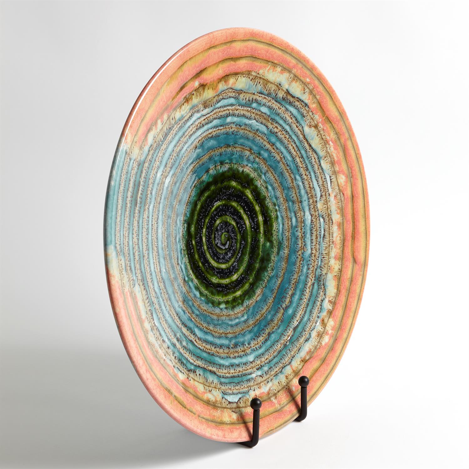 Watercolor Ringed Charger