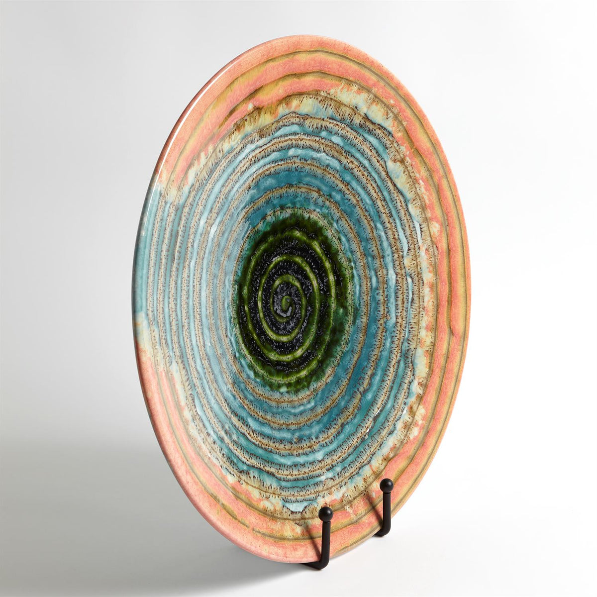 Watercolor Ringed Charger