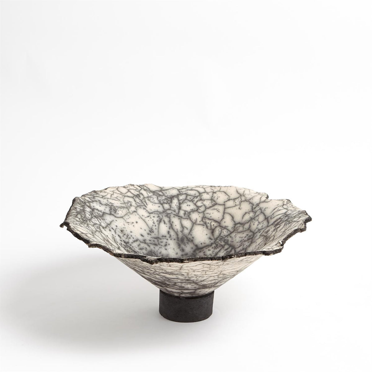 Crackled Footed Bowl