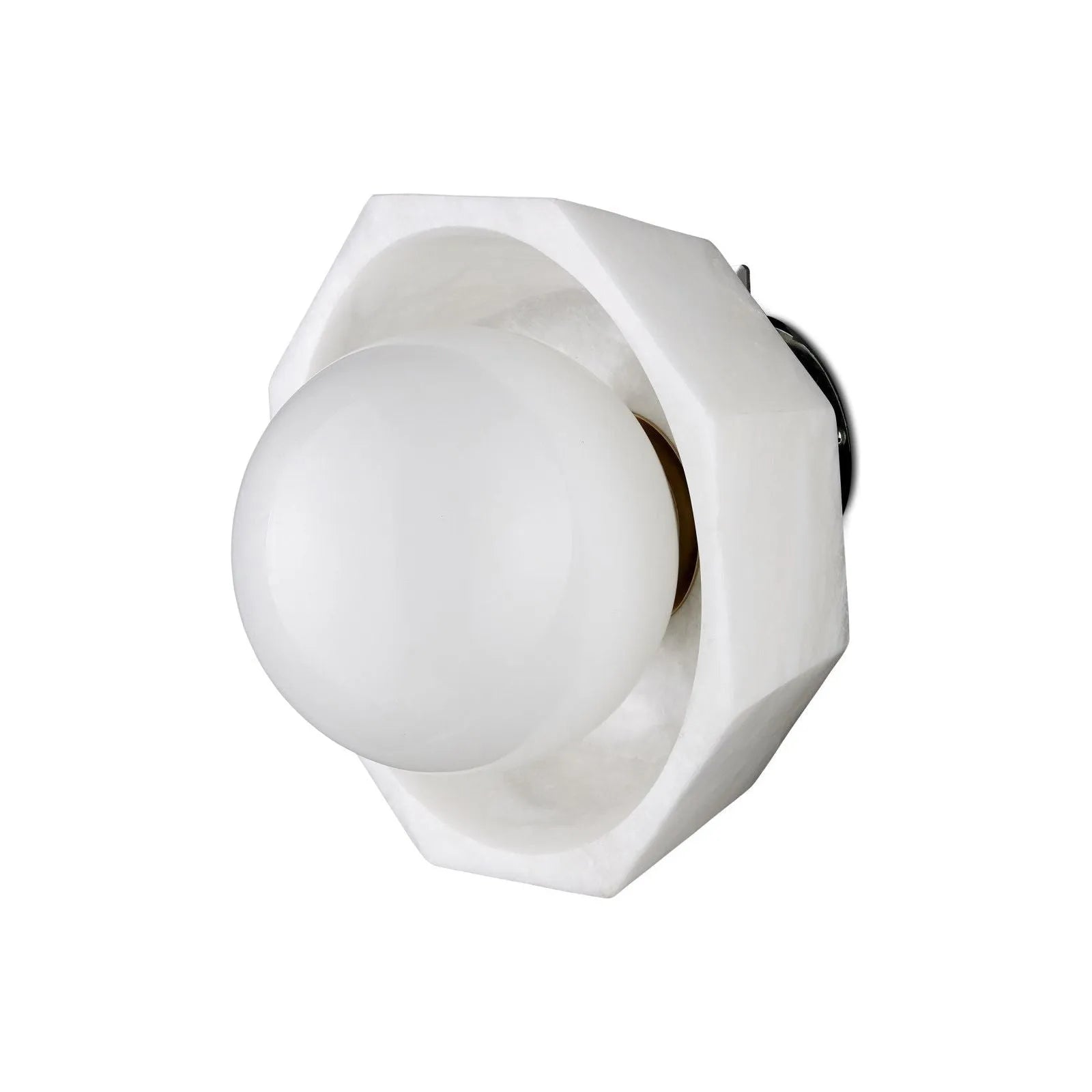 Currey and Company - 5000-0269 - One Light Wall Sconce - Waystone - Natural / White