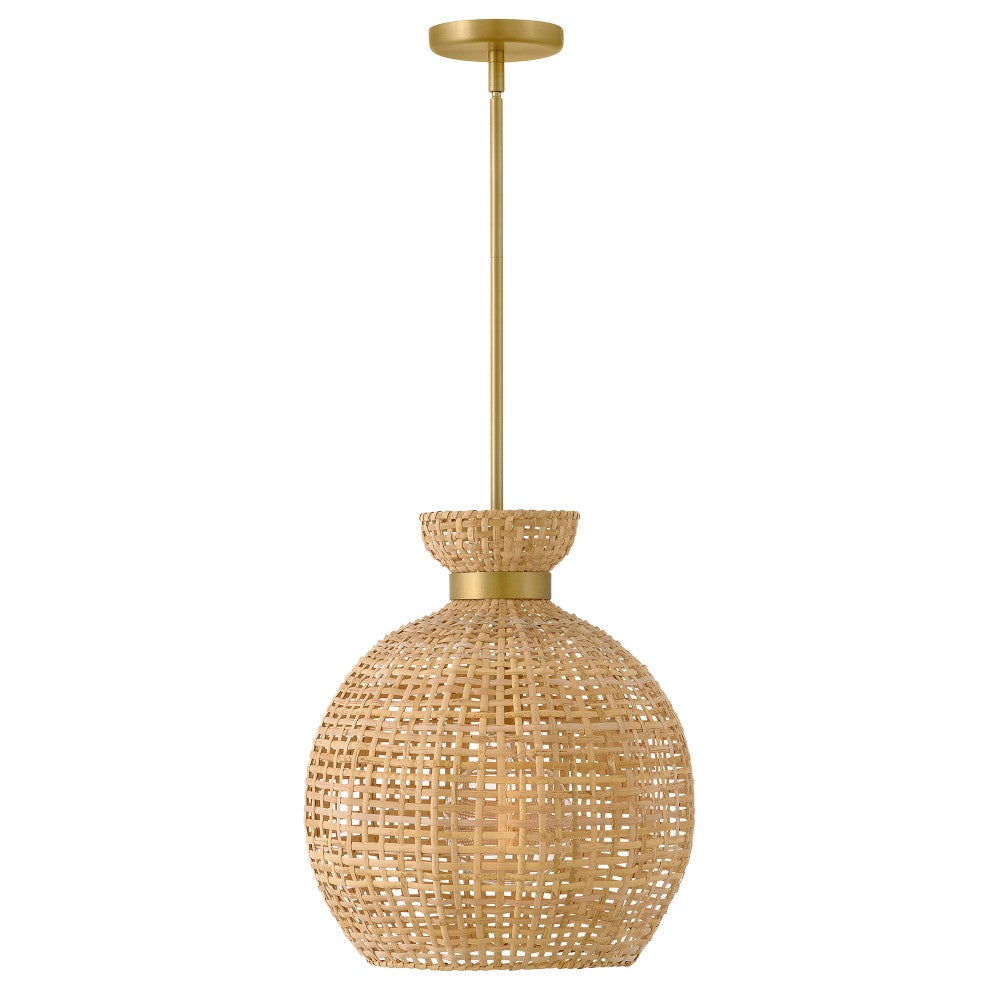 Store tissé Effie Lark 84164LCB Suspension en laiton laqué