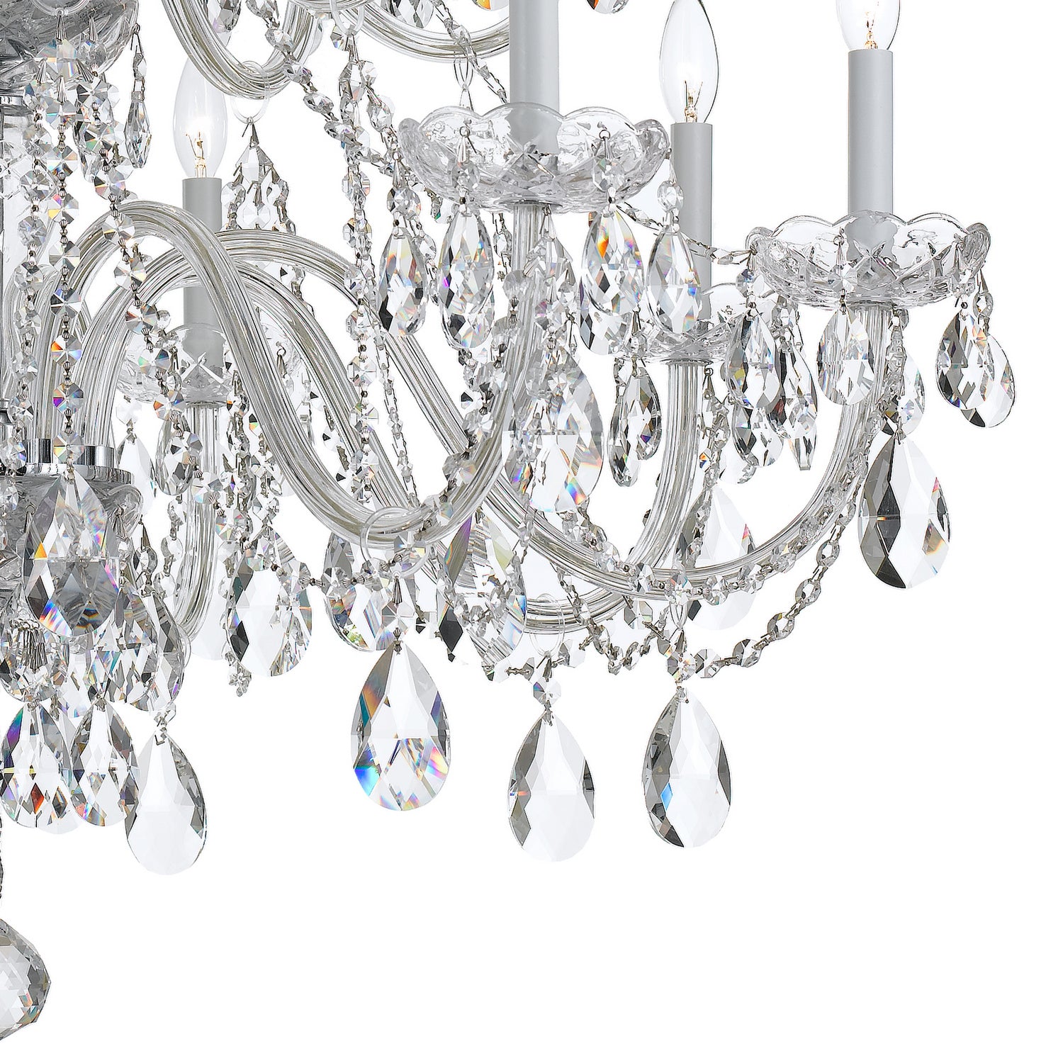 Crystorama - 1139-CH-CL-MWP - 16 Lumières Suspendu - Cristal traditionnel - Chrome poli