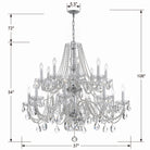Crystorama - 1139-CH-CL-MWP - 16 Lumières Suspendu - Cristal traditionnel - Chrome poli