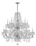 Crystorama - 1139-CH-CL-MWP - 16 Lumières Suspendu - Cristal traditionnel - Chrome poli