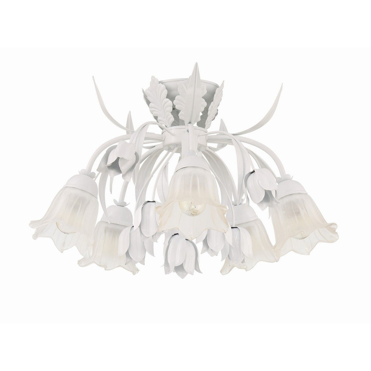 Crystorama - 4810-WW - Five Light Semi Flush Mount - Southport - Wet White