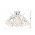 Crystorama - 4810-WW - Five Light Semi Flush Mount - Southport - Wet White