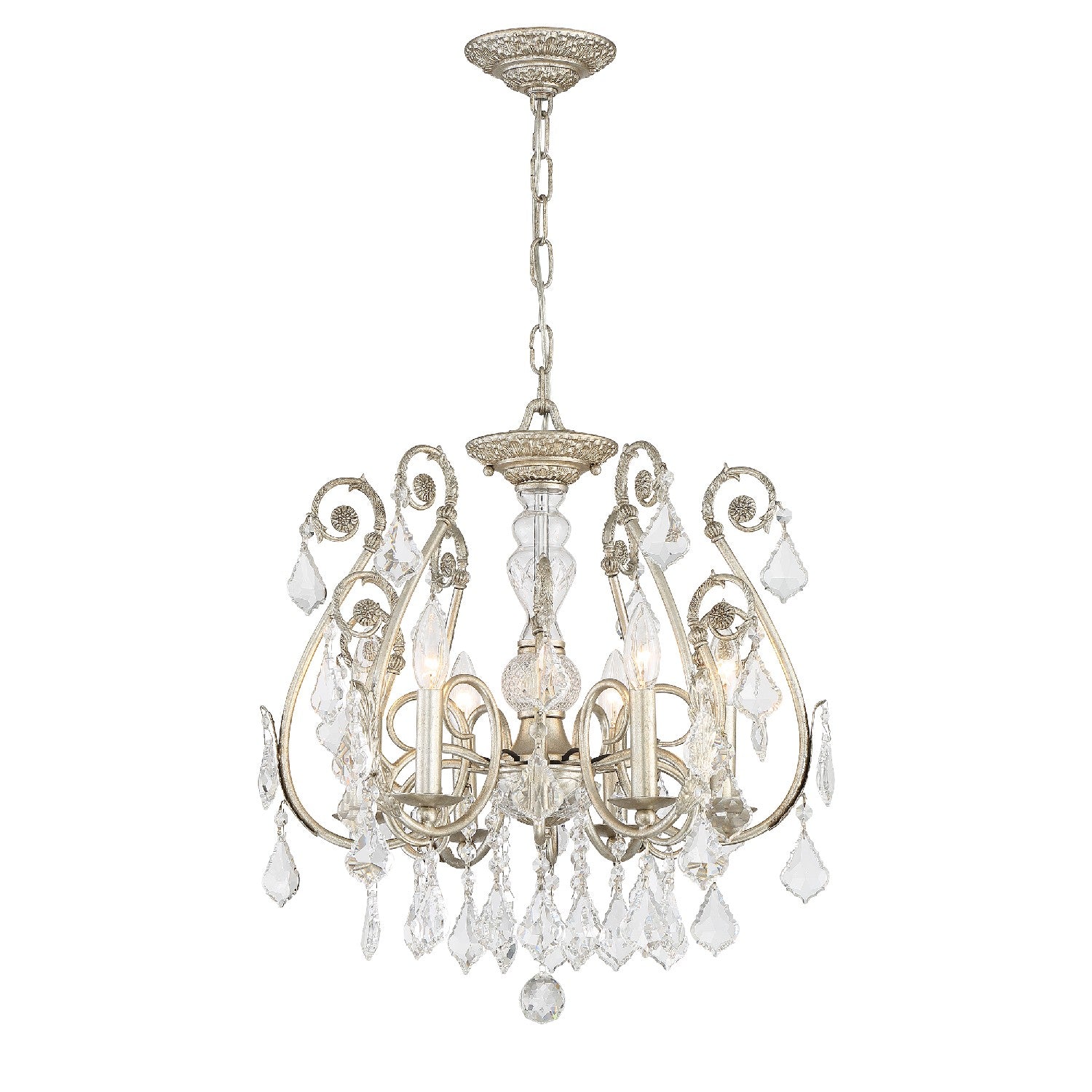 Crystorama - 5115-OS-CL-MWP - Six lumières Suspendu - Regis - Olde Silver