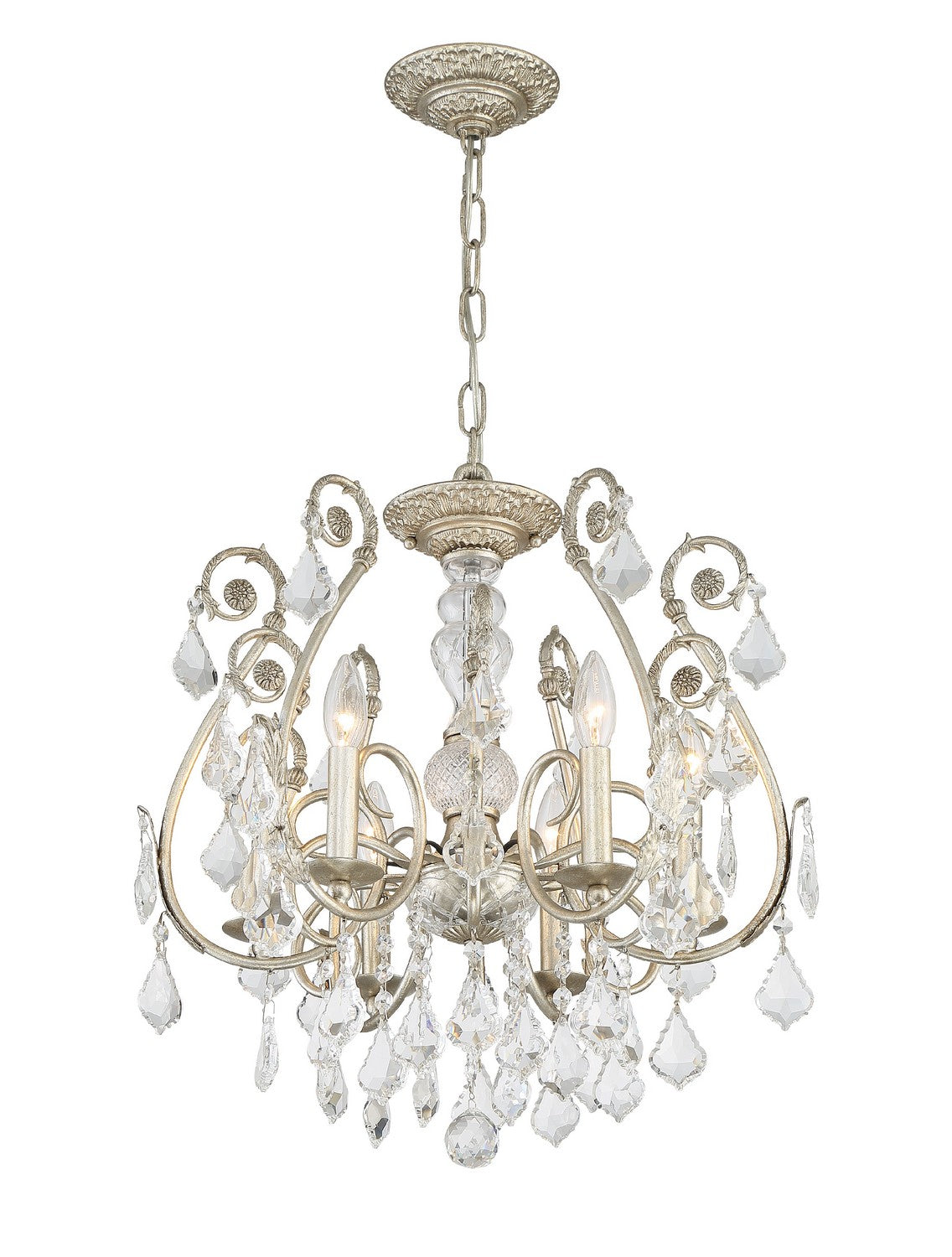 Crystorama - 5115-OS-CL-MWP - Six lumières Suspendu - Regis - Olde Silver