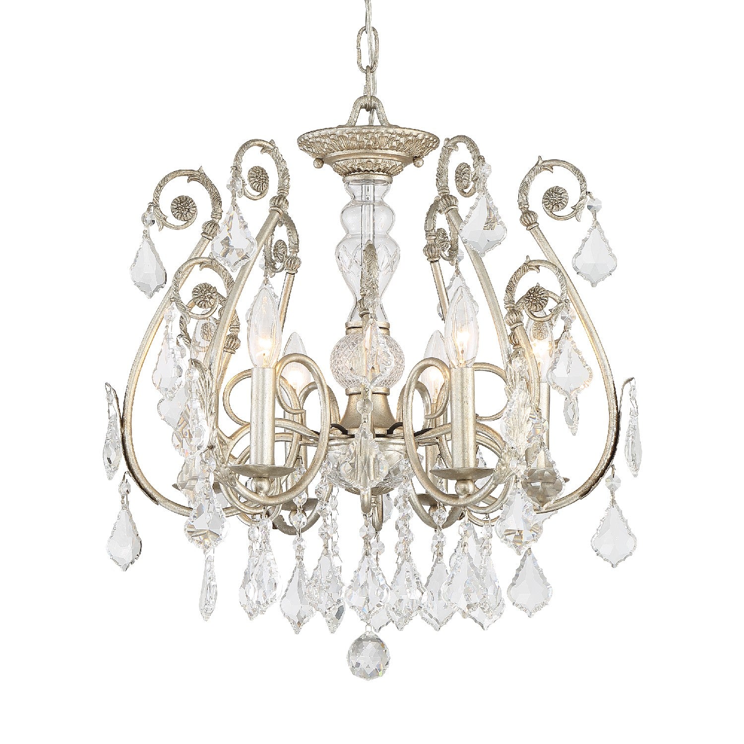 Crystorama - 5115-OS-CL-MWP - Six lumières Suspendu - Regis - Olde Silver
