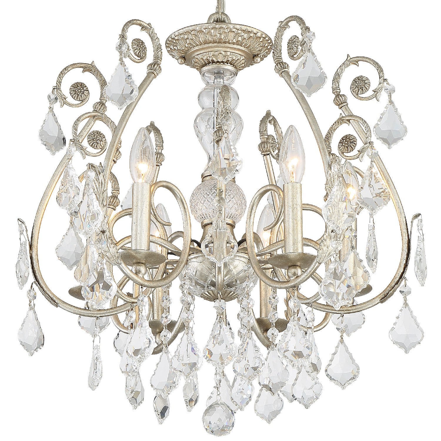 Crystorama - 5115-OS-CL-S - Six lumières Suspendu - Regis - Olde Silver