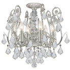 Crystorama - 5115-OS-CL-SAQ - Six lumières Suspendu - Regis - Olde Silver