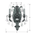 Crystorama - 5563-PW-CL-MWP - Deux lumières Murale - Dawson - Étain