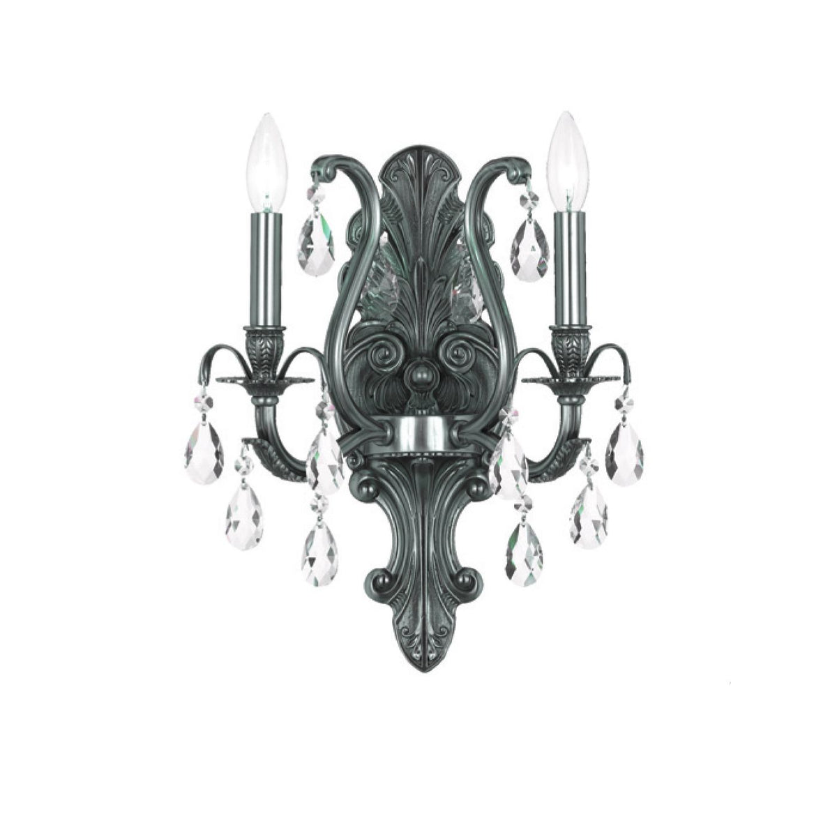 Crystorama - 5563-PW-CL-MWP - Deux lumières Murale - Dawson - Étain