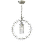Crystorama - 9820-SL - One Light Mini Suspendus - Grâce - Feuille d'argent