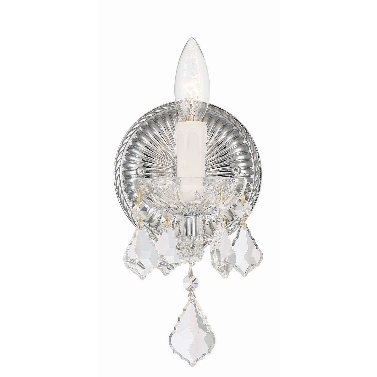 Crystorama - 4471-CH-CL-MWP - One Light Wall Sconce - Maria Theresa - Polished Chrome