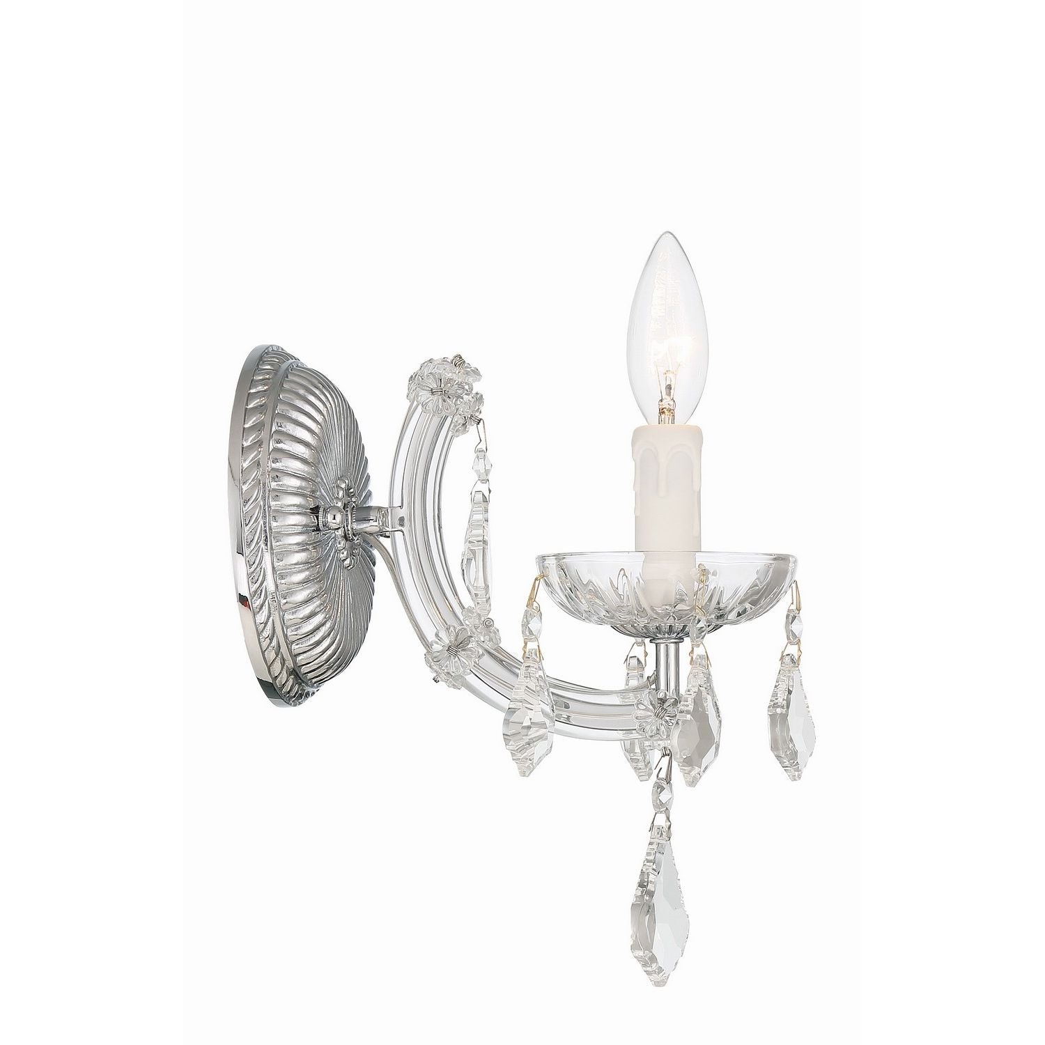 Crystorama - 4471-CH-CL-MWP - One Light Wall Sconce - Maria Theresa - Polished Chrome