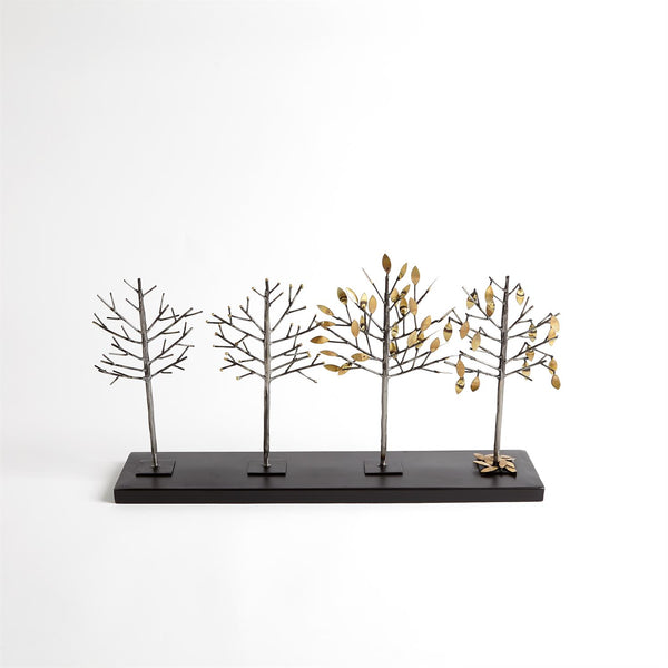 Sculpture d'arbre des 4 saisons