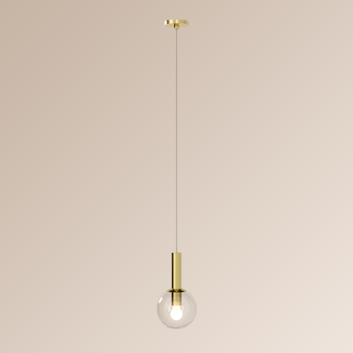 Sonneman 3760.38 Bulles Une Lumière Suspension en laiton satiné