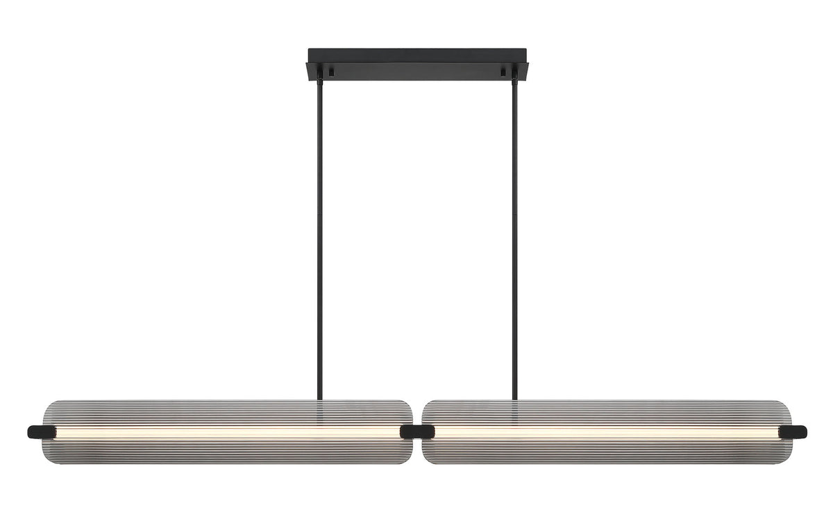Eurofase 50056-019 Neoness LED Linear Chandelier in Matte Black