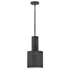 Lark 83687BK Casey Metal Shade Pendant in Black