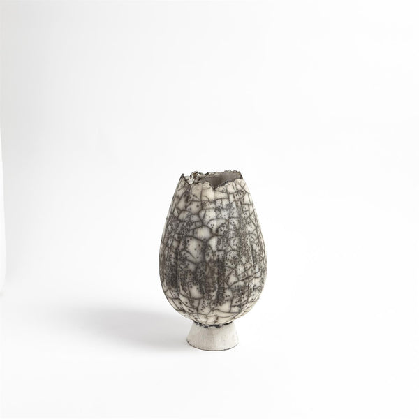 Crackled Footed Vases